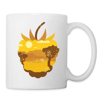 Vintage panoramic raspberry - Mug - white - Right