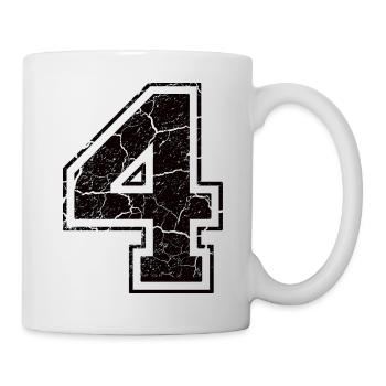 4 four vier black schwarz (de) - Tasse - Weiß - Rechts