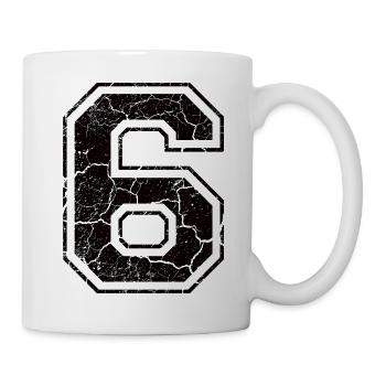 6 six sechs black schwarz (de) - Tasse - Weiß - Rechts