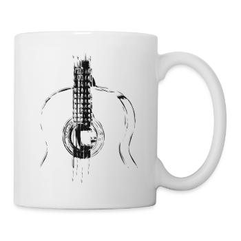 Akustische Gitarre - Tasse - Weiß - Rechts