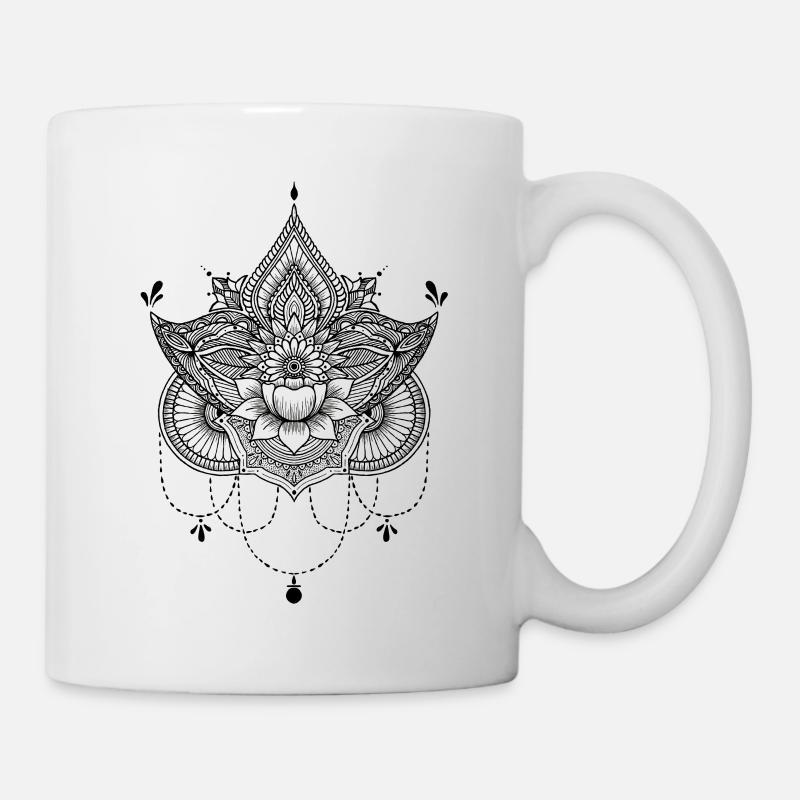 Mehndi - Tasse - Weiß