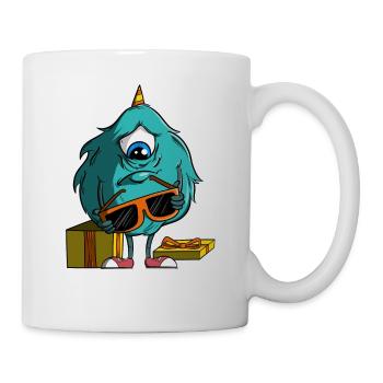 Monster with glasses - wrong gift - Mug - white - Right