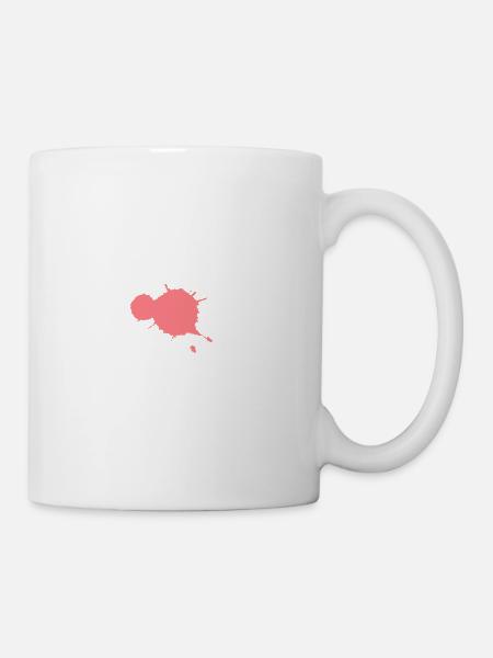 Farbspritzer - Tasse - Weiß