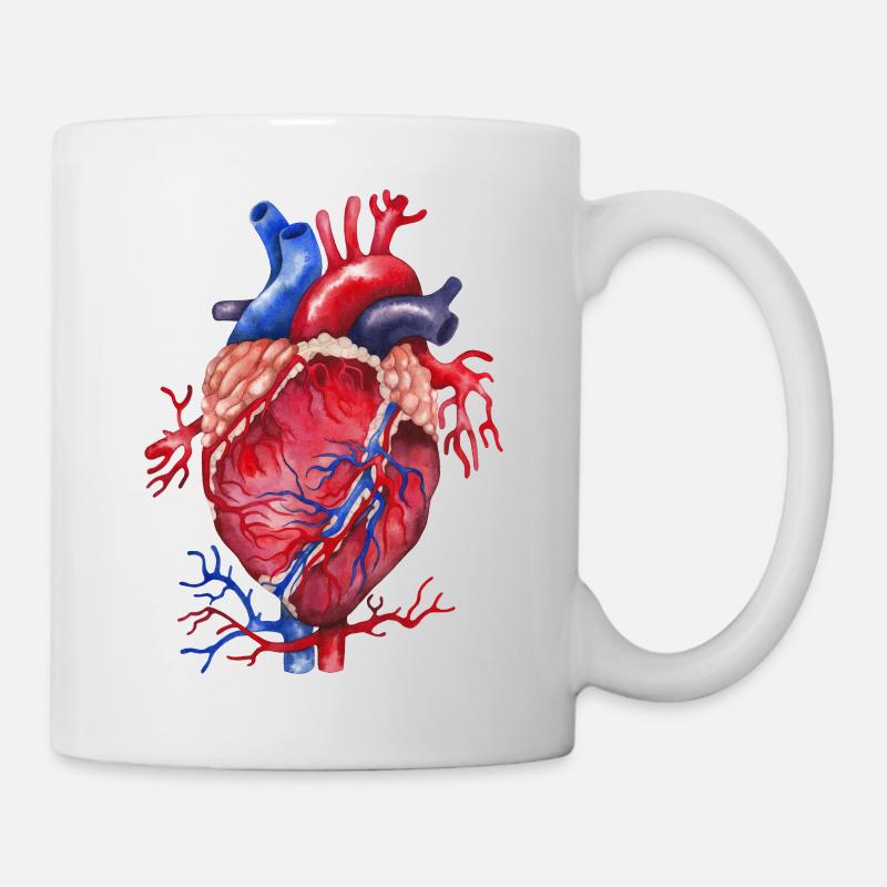 Anatomie du coeur - Mug blanc - blanc