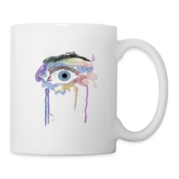 Eyes Art Color Colorful Tears Illustration - Mug - white - Right