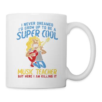 Musiklehrer Super Cool - Tasse - Weiß - Rechts