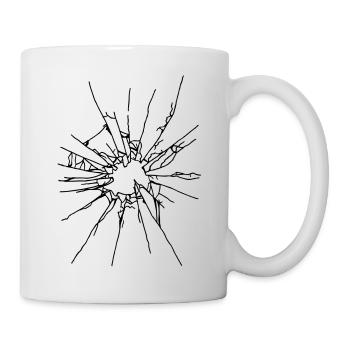 broken glass - Tasse - Weiß - Rechts