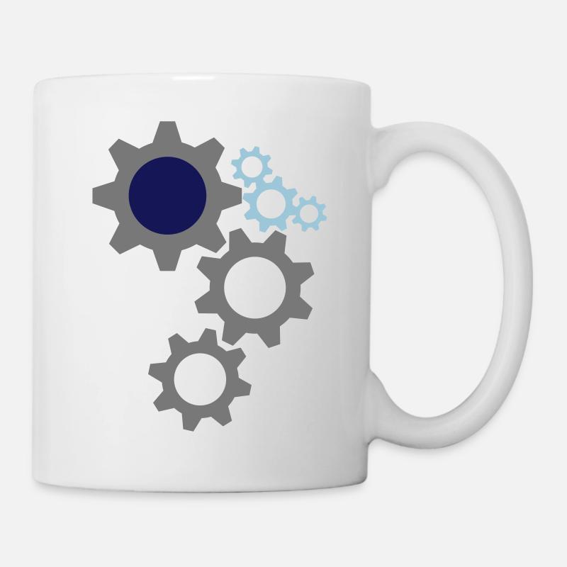 engrenage - Mug blanc - blanc