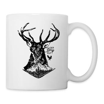Der Berg ruft - Zeit zum Wandern - Tasse - Weiß - Rechts