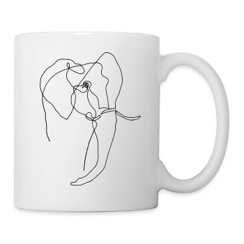 éléphant - Mug blanc - blanc - Droite
