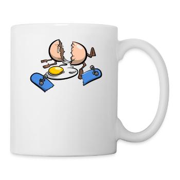 Skateboard accident egg - Mug - white - Right