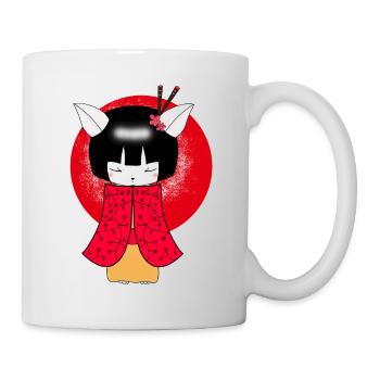 Little cat Geisha Japanese - Mug - white - Right