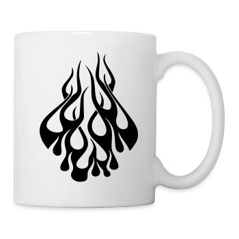 flamme - Tasse - Weiß - Rechts