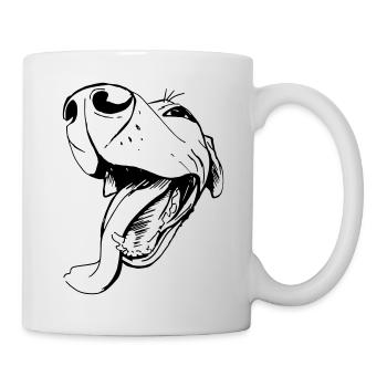 Chien souriant - mignon chien "souriant". - Mug blanc - blanc - Droite