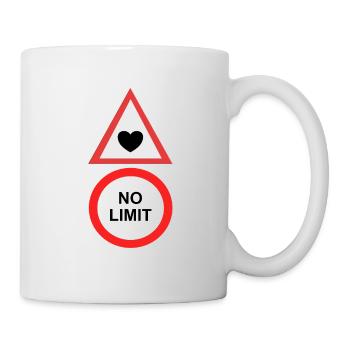 Heart Love No Limit Road Signs - Mug - white - Right
