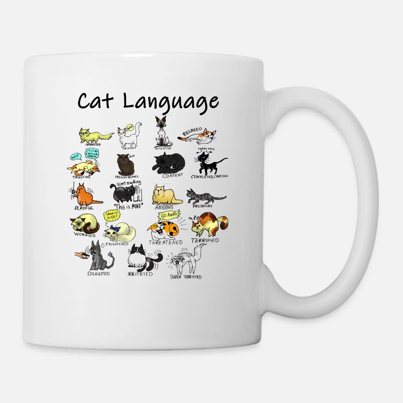 Cat Language - Tasse - Weiß