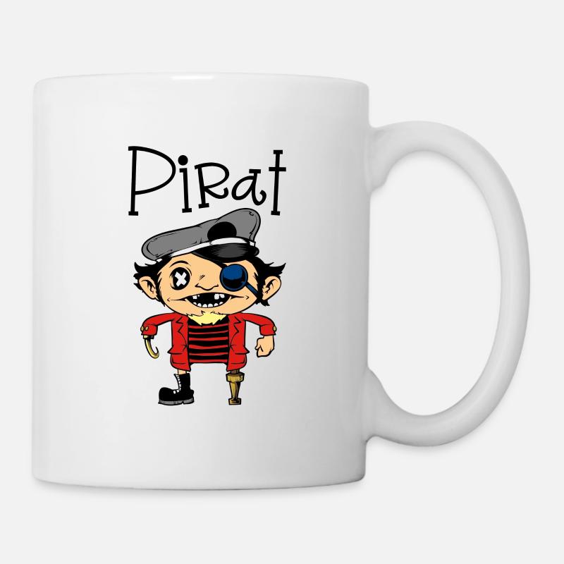Pirat. Seefahrer mit Holzbein. - Tasse - Weiß