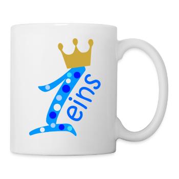 1er anniversaire bleu pour garçons numéro 1 - Mug blanc - blanc - Droite
