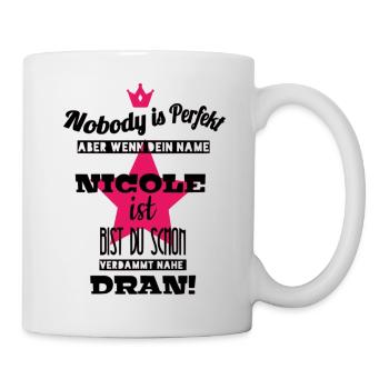 Nicole prénom prénoms parfums cool tendance fière - Mug blanc - blanc - Droite