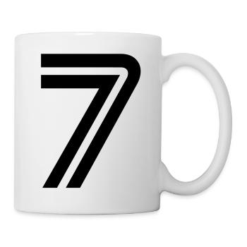 Rückennummer 7 - Tasse - Weiß - Rechts