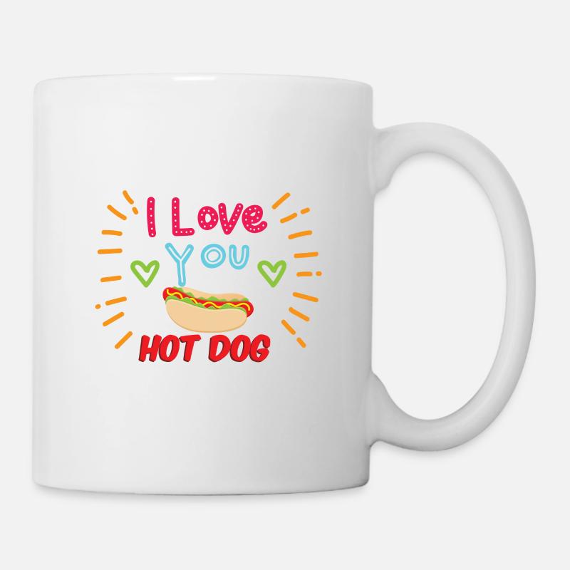 Saucisses avec du pain - Mug blanc - blanc