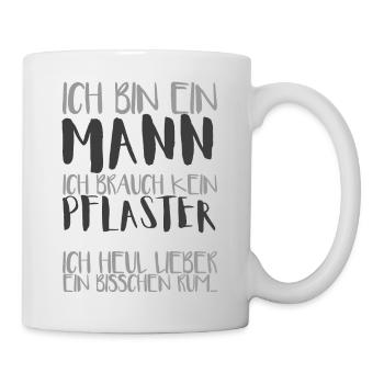 I am a man, I do not need plaster - Mug - white - Right