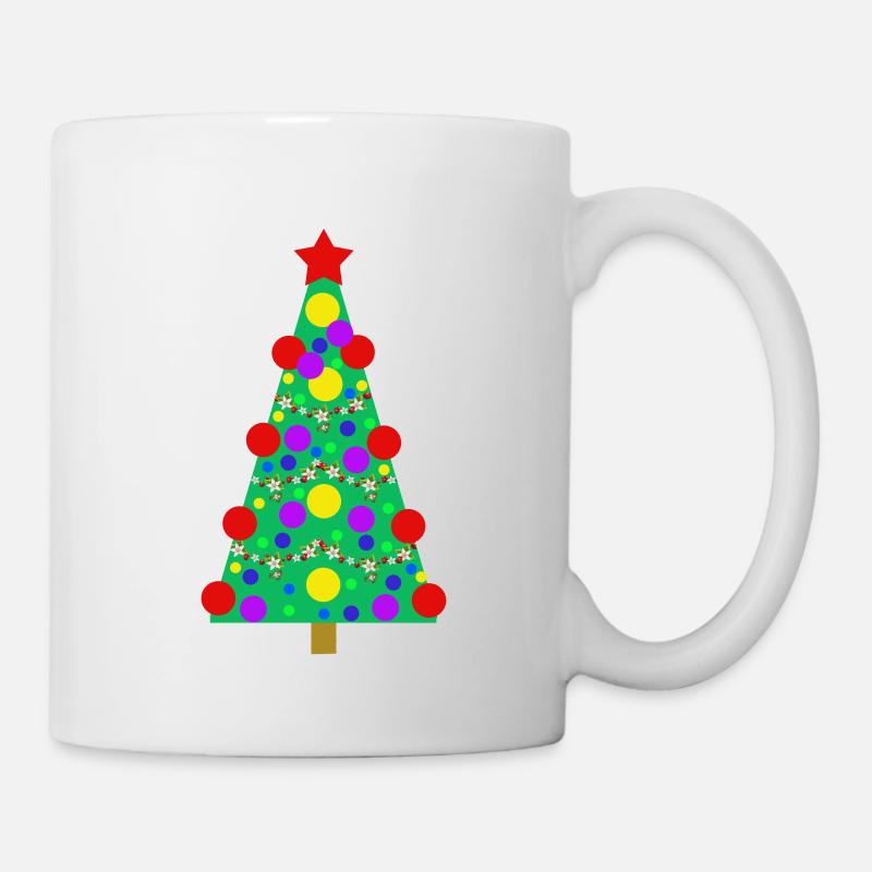 Weihnachtsbaum - Tasse - Weiß
