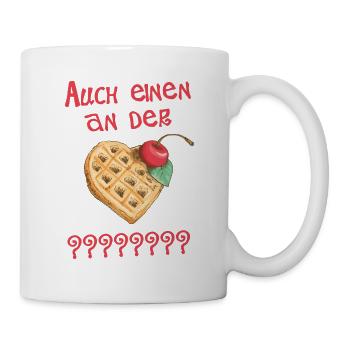 Auch einen an der Waffel? - Tasse - Weiß - Rechts