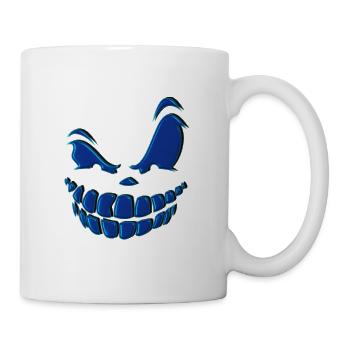 Lächeln Lachen Fieses Grinsen Halloween Kostüm - Tasse - Weiß - Rechts