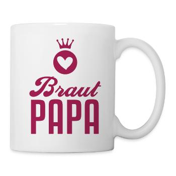 Braut Papa – Braut Vater – Hochzeit – 1C - Tasse - Weiß - Rechts