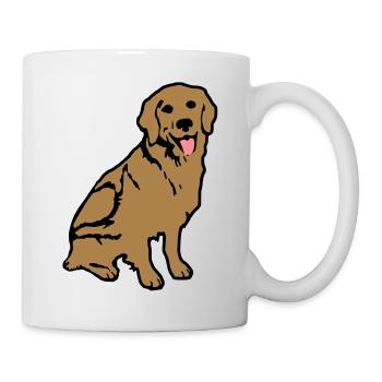 golden_retriever_hund - Mug blanc - blanc - Droite