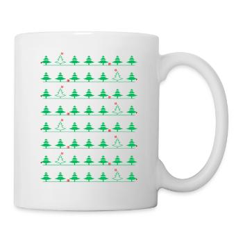 Tannenbaum Christbaum Muster Weihnachten - Tasse - Weiß - Rechts