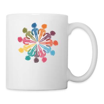 Contre le racisme (chemise anglaise) - Mug blanc - blanc - Droite