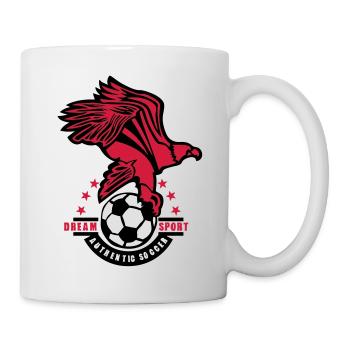 soccer football sports logo eagle eagle adler - Mug - white - Right