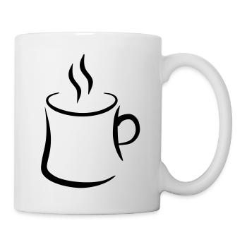 café - Mug blanc - blanc - Droite