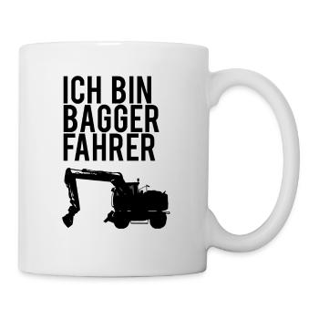 Tshirt conducteur de pelle - Mug blanc - blanc - Droite