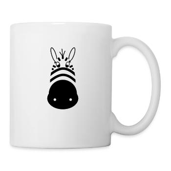 Funny Zebra Comic Style Zebras Africa Safari - Mug - white - Right