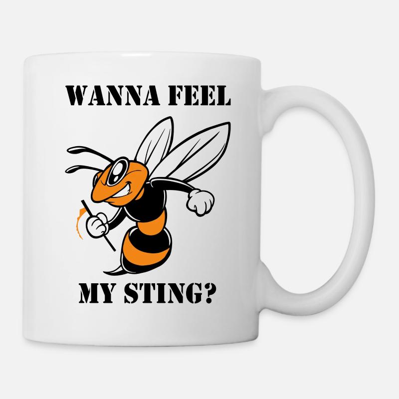 Wespe - Tasse - Weiß