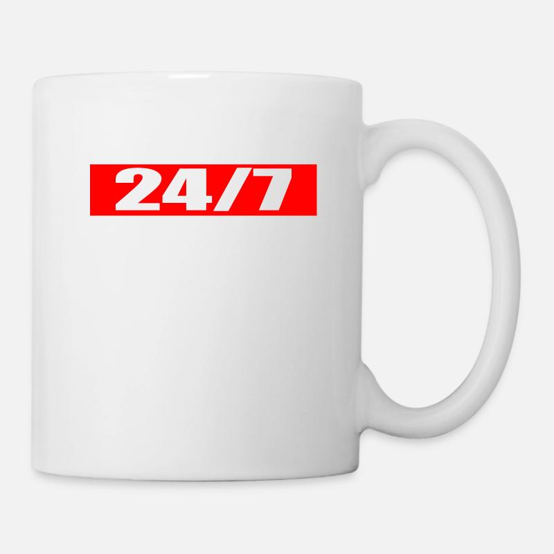 24/7 - Tasse - Weiß