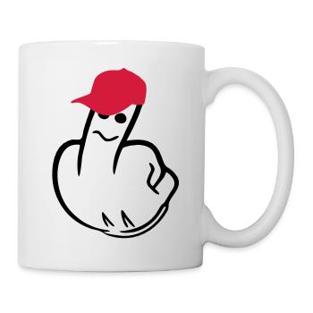 middle finger - Mug - white - Right
