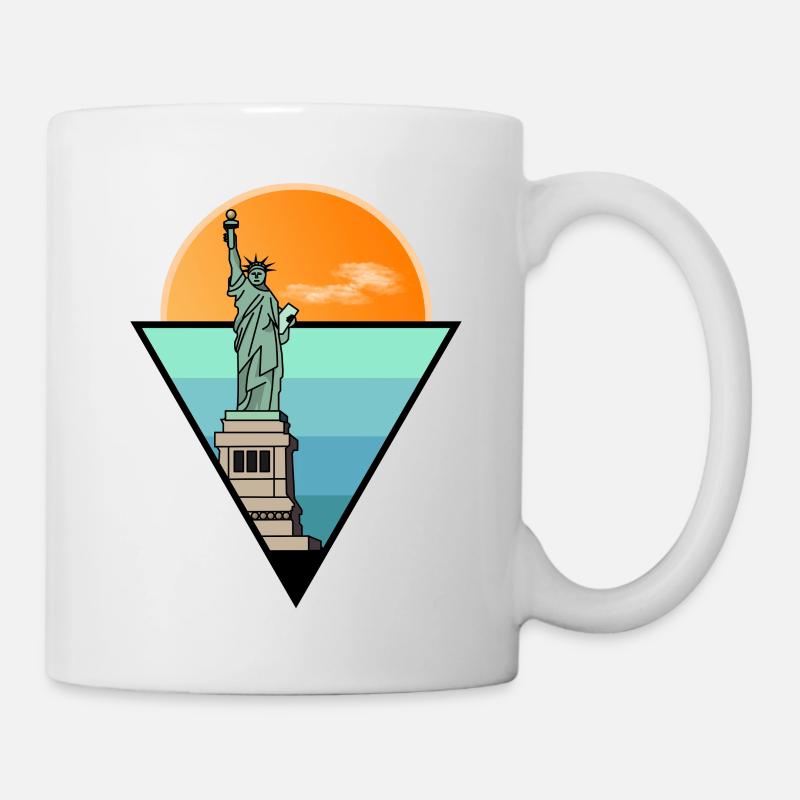 Statue de la Liberté design liberté Amérique - Mug blanc - blanc