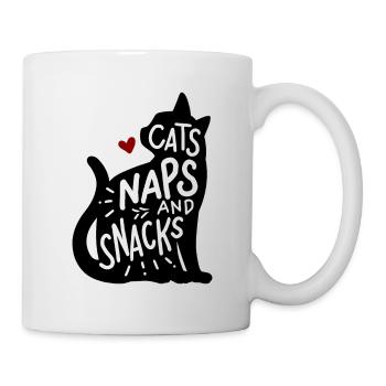 Cats Naps and Snacks - Cats Pets - Mug - white - Right