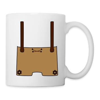 Meine erste Lederhose (hinten) - Tasse - Weiß - Rechts