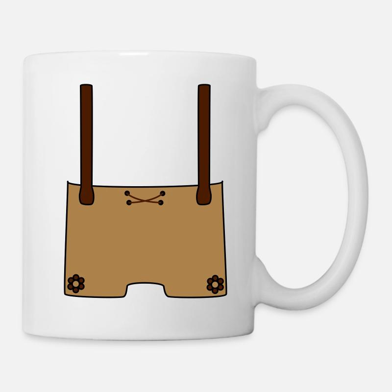 Meine erste Lederhose (hinten) - Tasse - Weiß