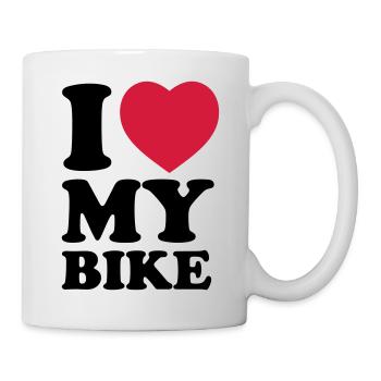 I love my bike - Tasse - Weiß - Rechts