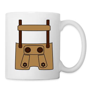 Meine erste Lederhose (vorne) - Tasse - Weiß - Rechts