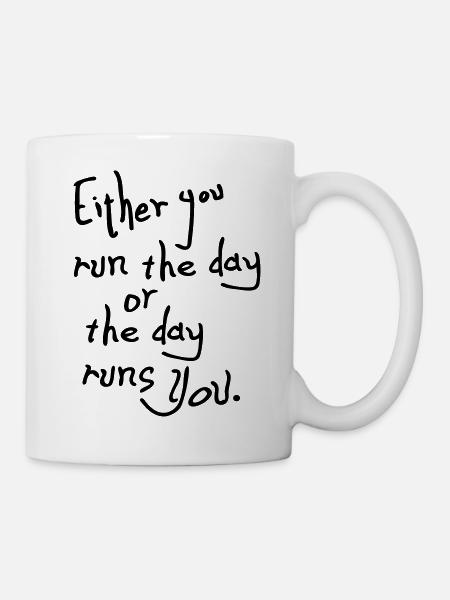 Le jour où vous dirige citations - Mug blanc - blanc