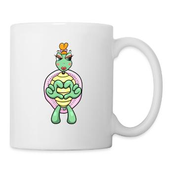 Girlie turtle / turtle - Mug - white - Right