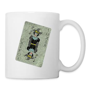 Joker Karte Spielkarte - Tasse - Weiß - Rechts