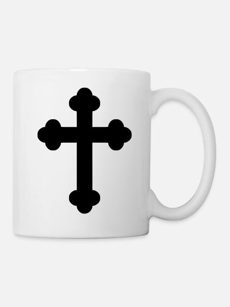 Kreuz - Tasse - Weiß